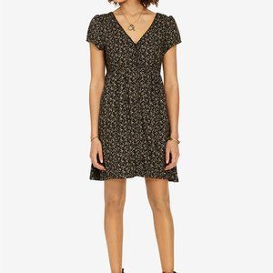 Floral button front dress